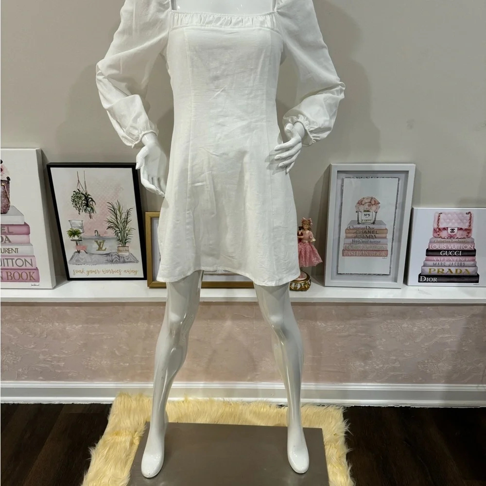 NWOT Free People linen and cotton combo mini dress size small